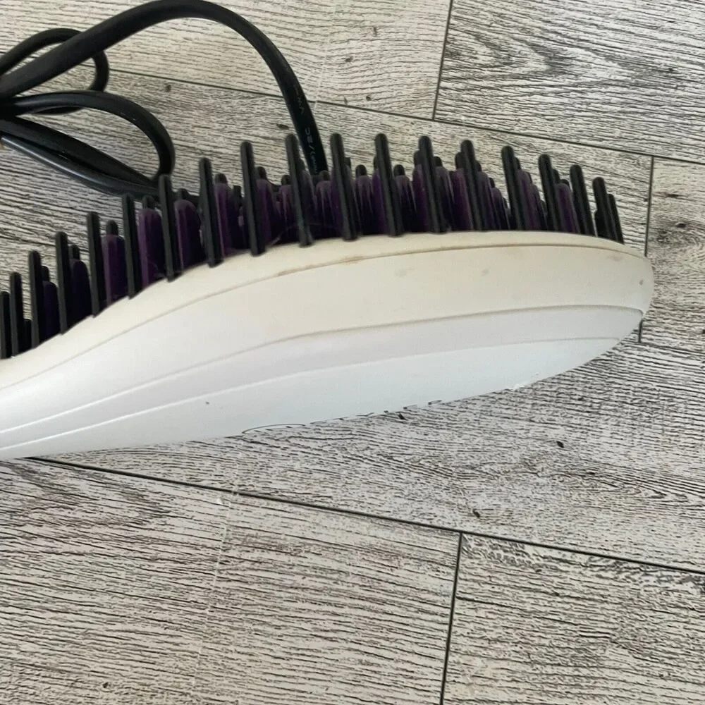 InStyler Straightening Brush Womens‎ OS White Ceramic Ionic Heated 450F 00484